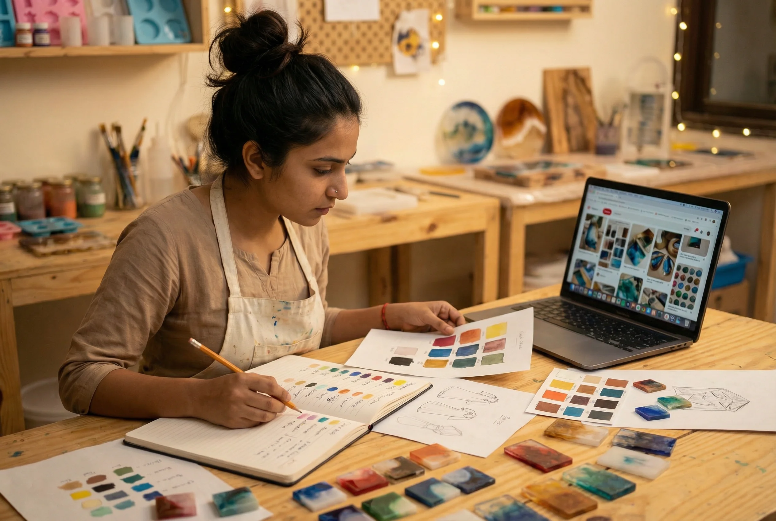 Design review process with color swatches